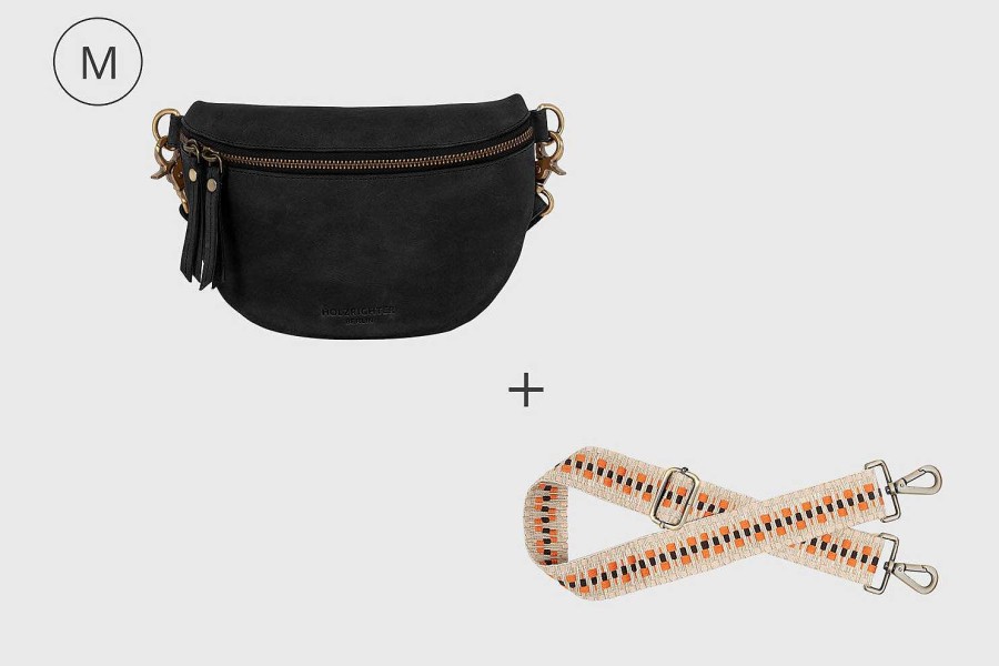 Women HOLZRICHTER | Bum Bag No 2-1 (M) + Woven Strap No 4-2 (S) Boheme Natural/Orange