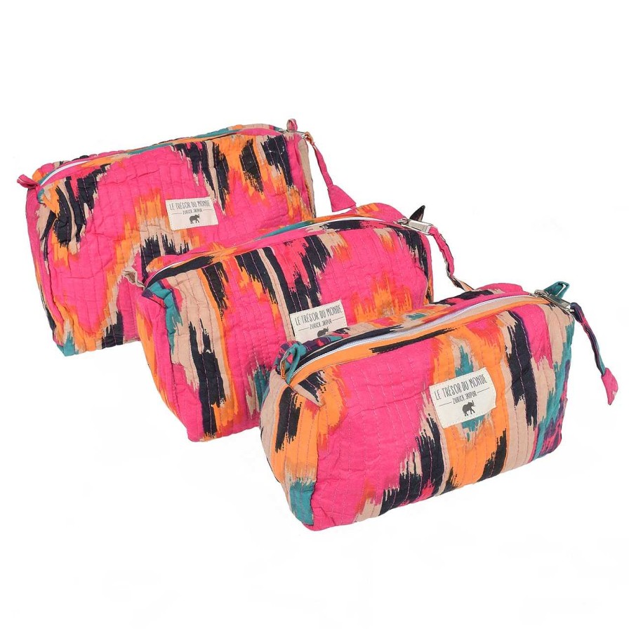 Women HOLZRICHTER | Ikat Small Toiletry Bag Pink